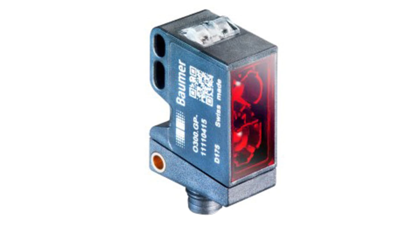 Rs-Online Sensore fotoelettrico Rettangolare Baumer rilevamento 30 mm → 120 mm uscita PREMERE/TIRARE