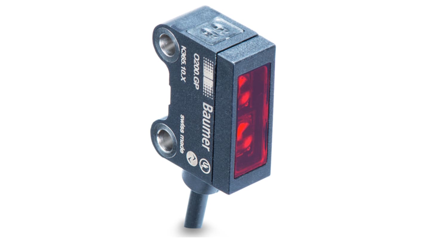 Baumer Retroreflective Photoelectric Sensor, Block Sensor, 0 → 3 m Detection Range