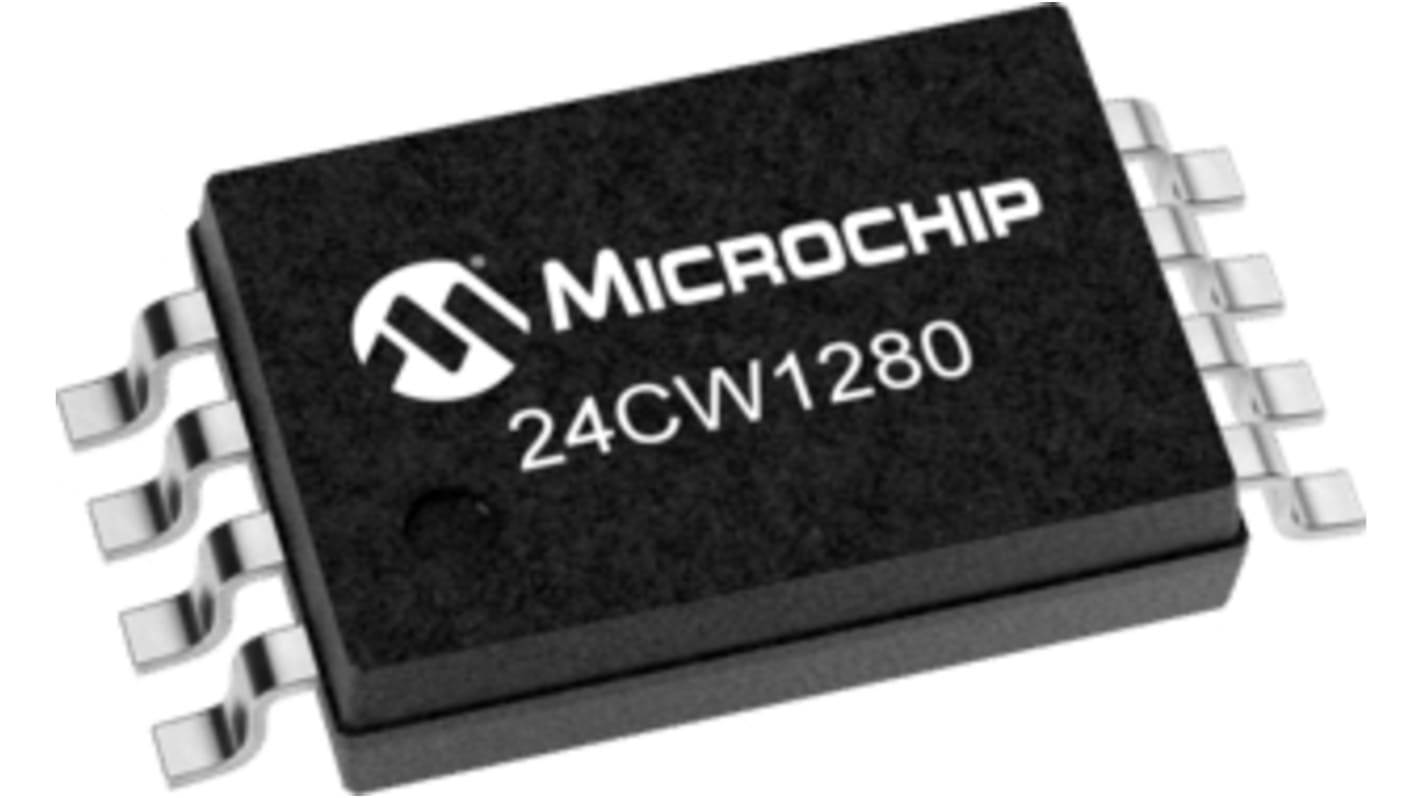 Microchip 128KbitEEPROM芯片, I2C串行2线接口, TSSOP封装, 8引脚, 贴片安装