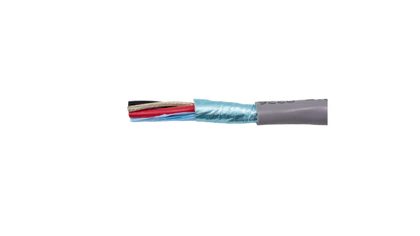 Alpha Wire Alpha Essentials Communication & Control Steuerkabel, 3-adrig Grau, 305m, 22 AWG, Aluminiumfolie