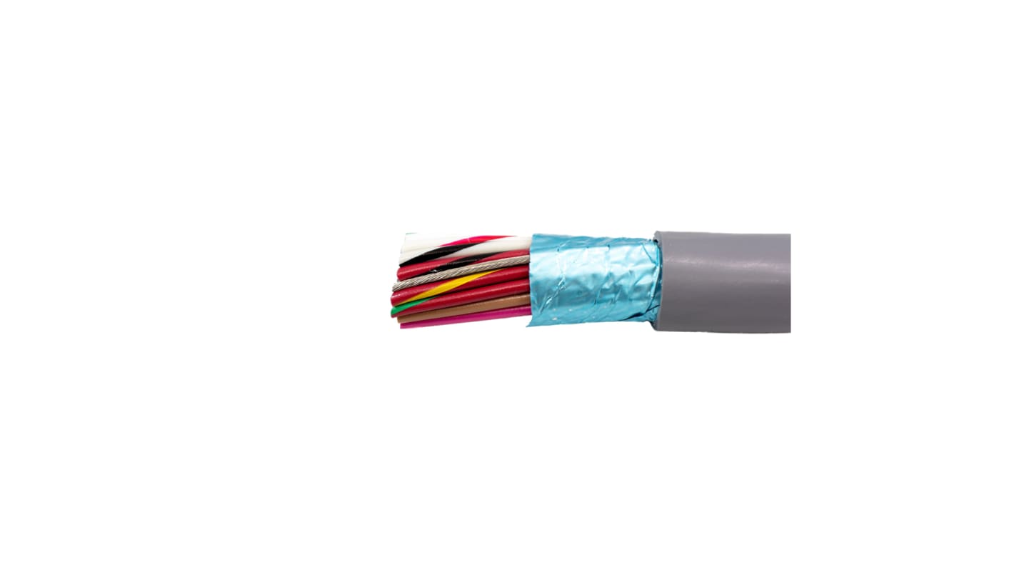 Alpha Wire Alpha Essentials Communication & Control Control Cable, 25 Cores, Screened, 305m, Grey PVC Sheath, 24 AWG