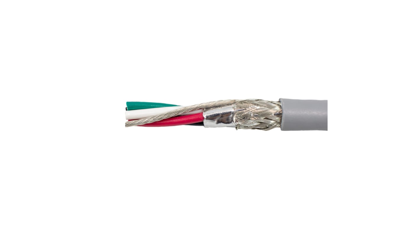 Cable de control apantallado Alpha Wire Alpha Essentials Communication & Control de 4 núcleos, Ø ext. 4.98mm, long.