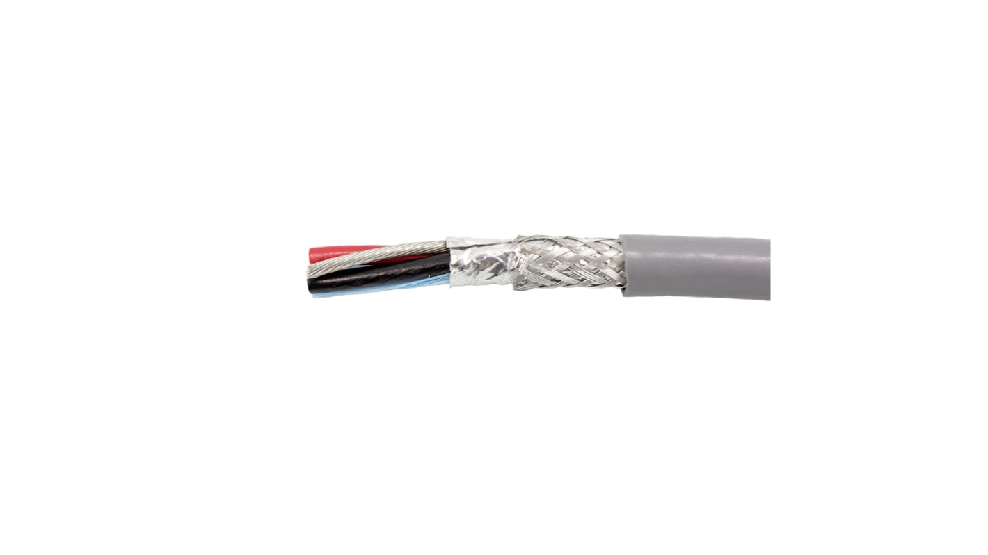 Alpha Wire Alpha Essentials Communication & Control Steuerkabel, 3-adrig Grau, 305m, 22 AWG, Aluminiumfolie