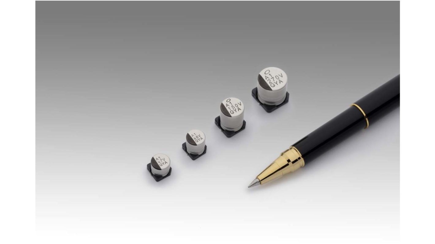 Nichicon 47μF Surface Mount Polymer Capacitor, 35V dc