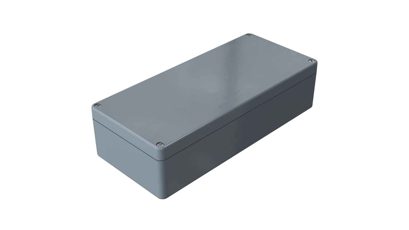 Rose Polyester Standard Series Grey Glass Fibre Reinforced Polyester Enclosure, IP66, IK08, Grey Lid, 360 x 160 x 91mm