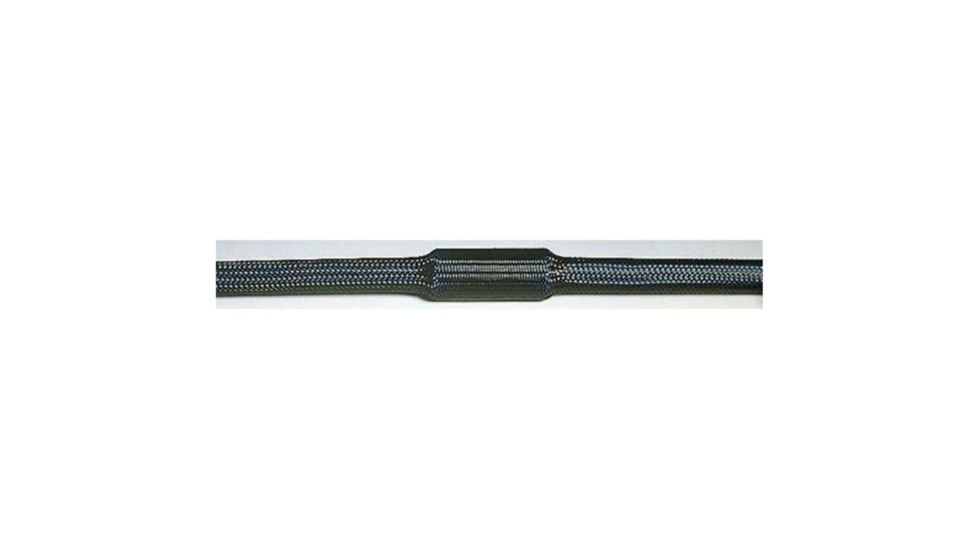 HellermannTyton Braided Nylon 66 Black Cable Sleeve, 12mm Diameter, 100m Length