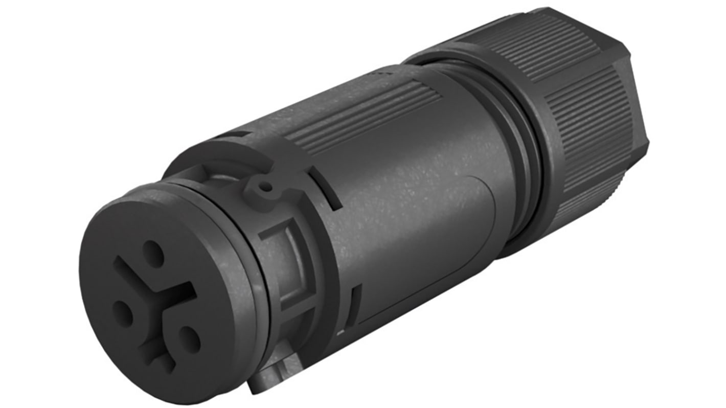 Wieland RST 08i2/3 Series Circular Connector, 3-Pole, Female, Cable Mount, 8A, IP66, IP68, IP69