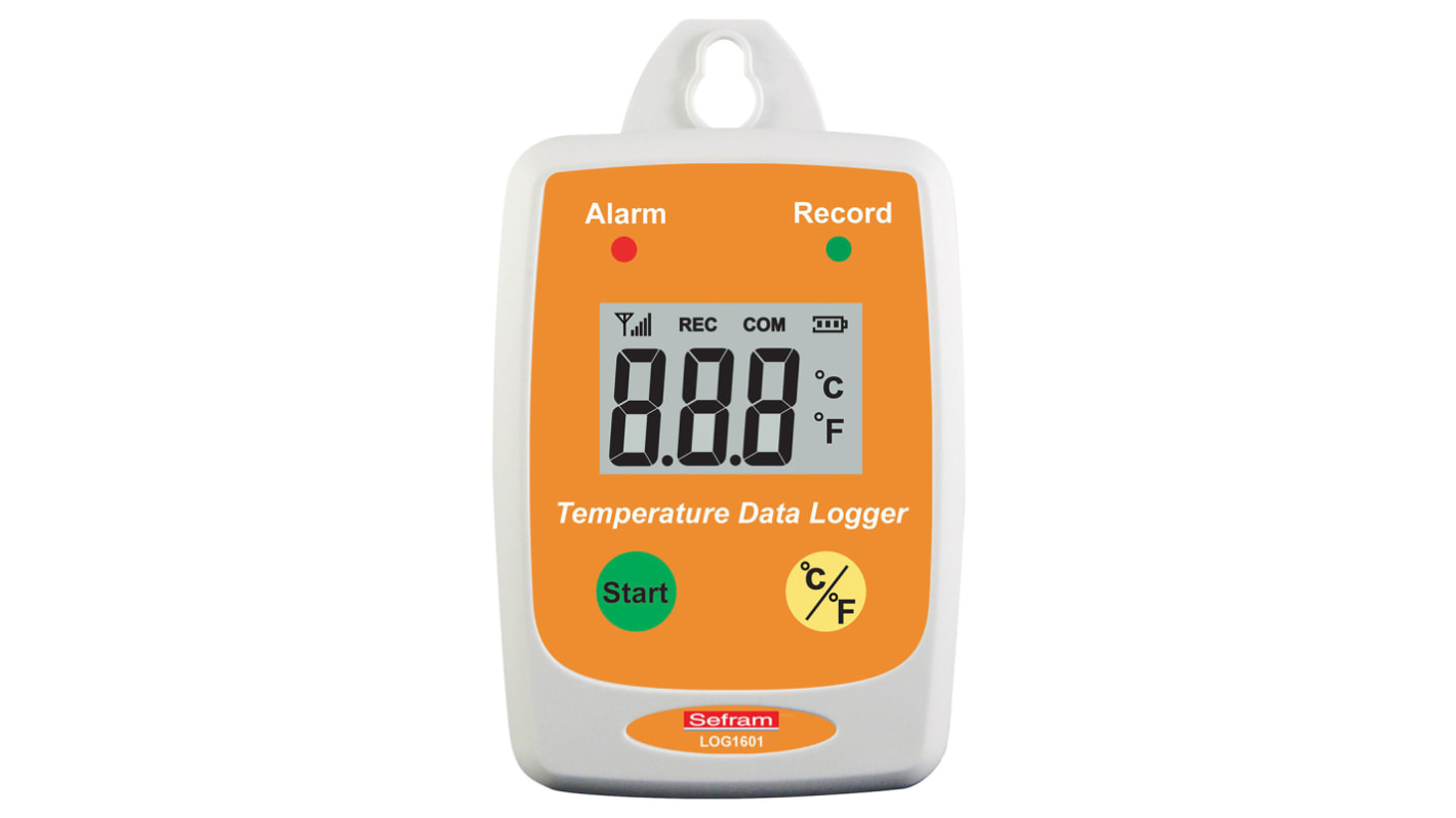 Registrador de datos Sefram LOG 1601, calibrado RS, para Temperatura