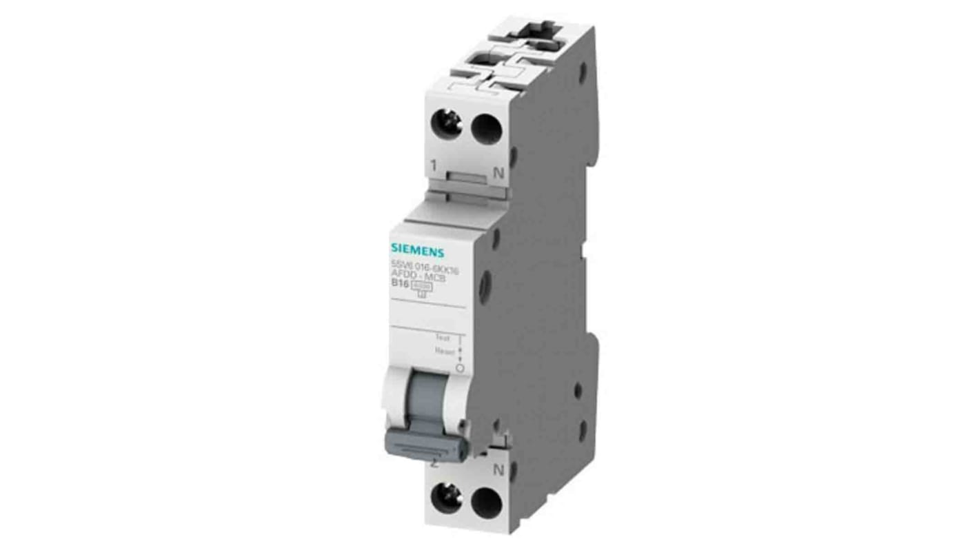 Siemens SENTRON 5SV6016 Fire Safety Circuit Breaker, 2P, 13A Curve C, 230V AC, 6 kA Breaking Capacity