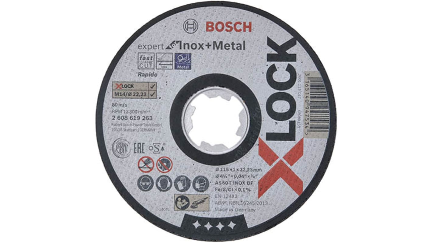 Bosch Aluminiumoxid Trennscheibe Ø 115mm / Stärke 1mm, Korngröße P220