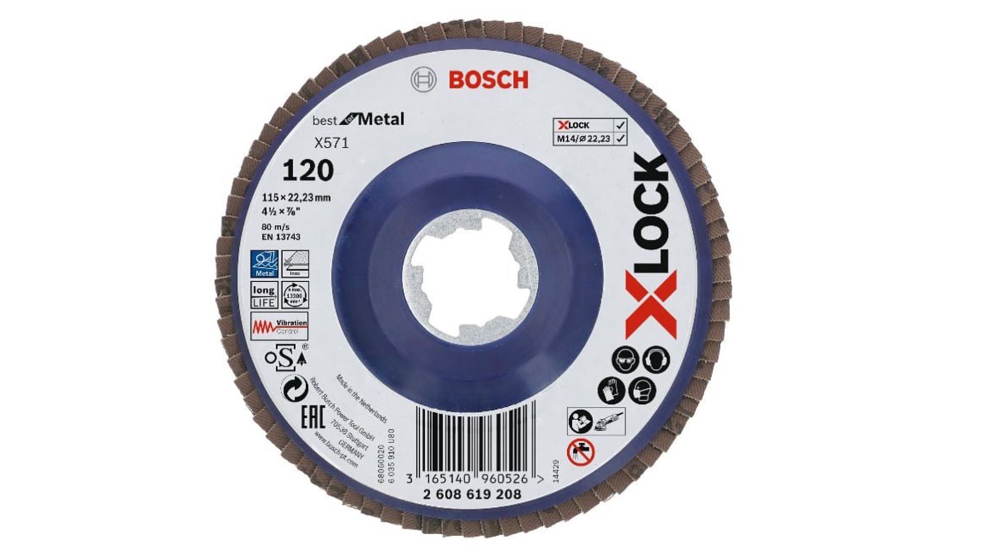 Bosch Fächerschleifscheibe Ø 115mm, Korngröße 120