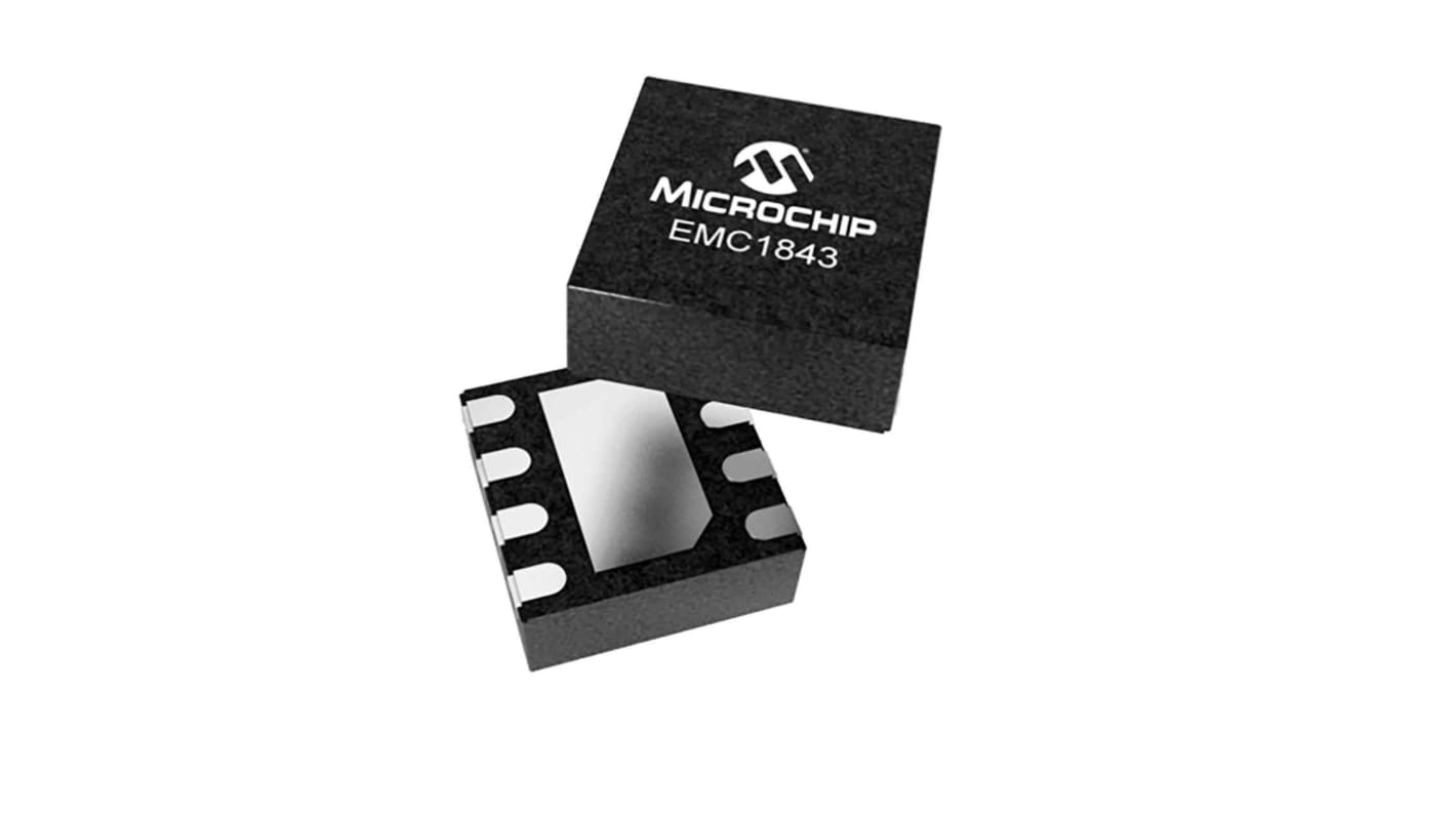 Microchip 温度传感器芯片, ±0.25°C精度, 8针, 数字输出, 贴片安装, 最高+125 °C, WDFN