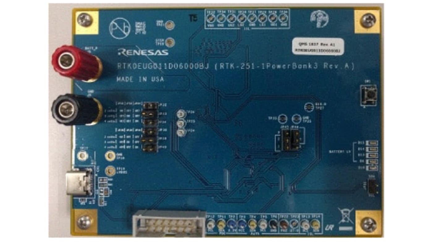 ルネサス エレクトロニクス 電源IC 開発キット, 開発ボード, 電力管理, RTK0EUG011D06000BJ