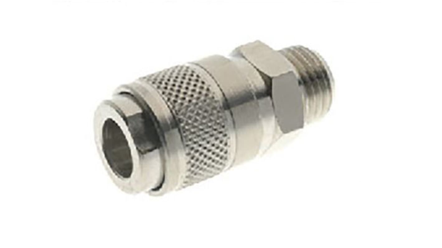 RS PRO Brass Female Quick Air Coupling, G 1/8 Male Threaded