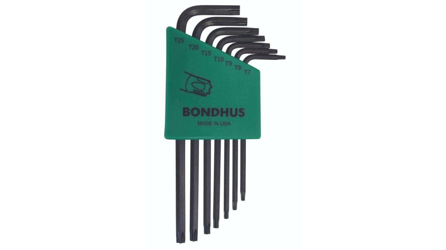 Bondhus 7-Piece Torx Key Set, L Shape, Long Arm