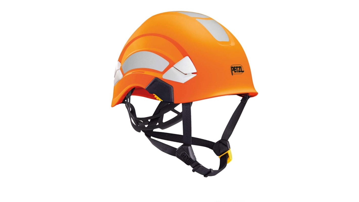 Petzl 橙色ABS安全帽, 带下颏带, 可调大小, VERTEX系列