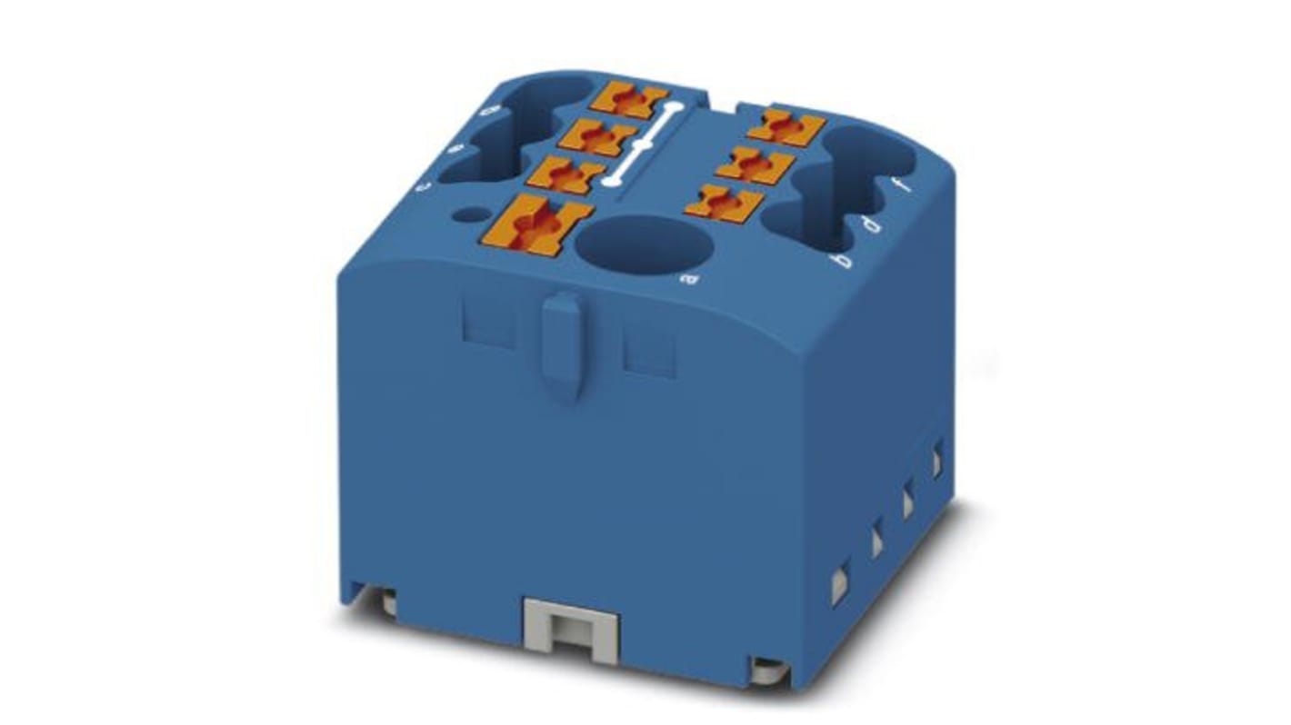 Phoenix Contact Distribution Block, 7 Way, 0.14 → 2.5 (Flexible) mm², 0.14 → 4 (Solid) mm², 57A, 450 V,