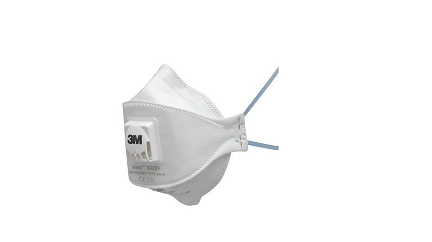 Mascherine usa e getta FFP2 3M serie Aura™ 9300+, col. bianco