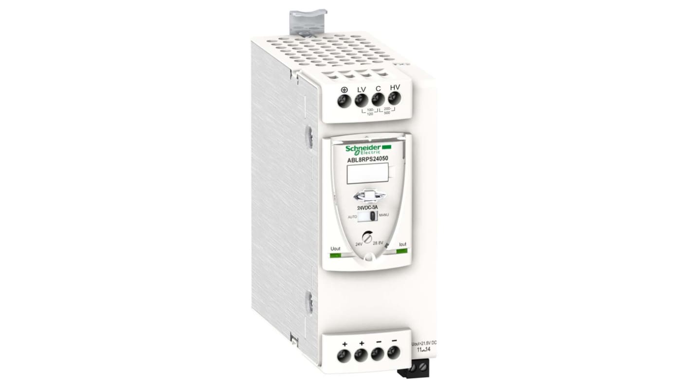 Schneider Electric Switched Mode DIN Rail Power Supply, 100→120V ac ac Input, 24V dc dc Output, 5A Output, 120W