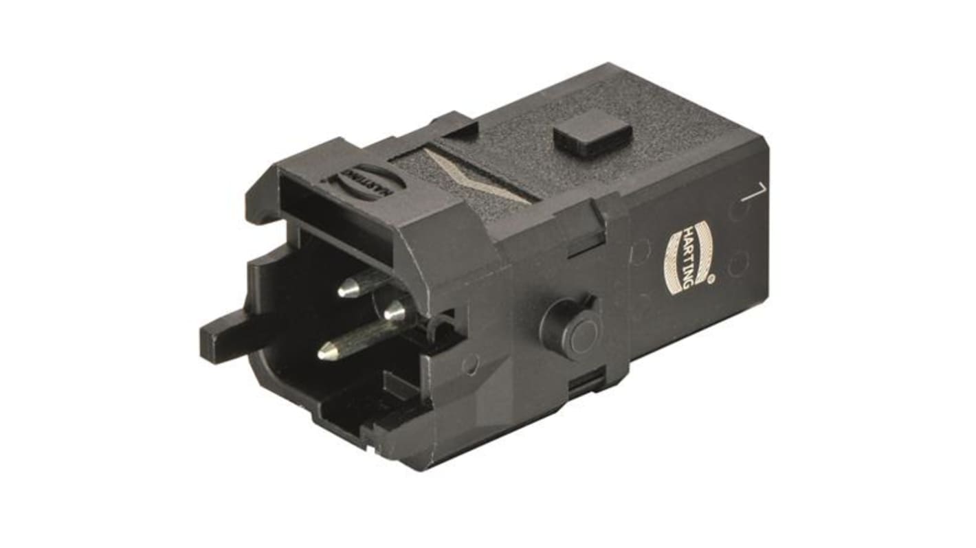 Embout de connecteur HARTING série Han 1A, 2 contacts , 10A, Mâle