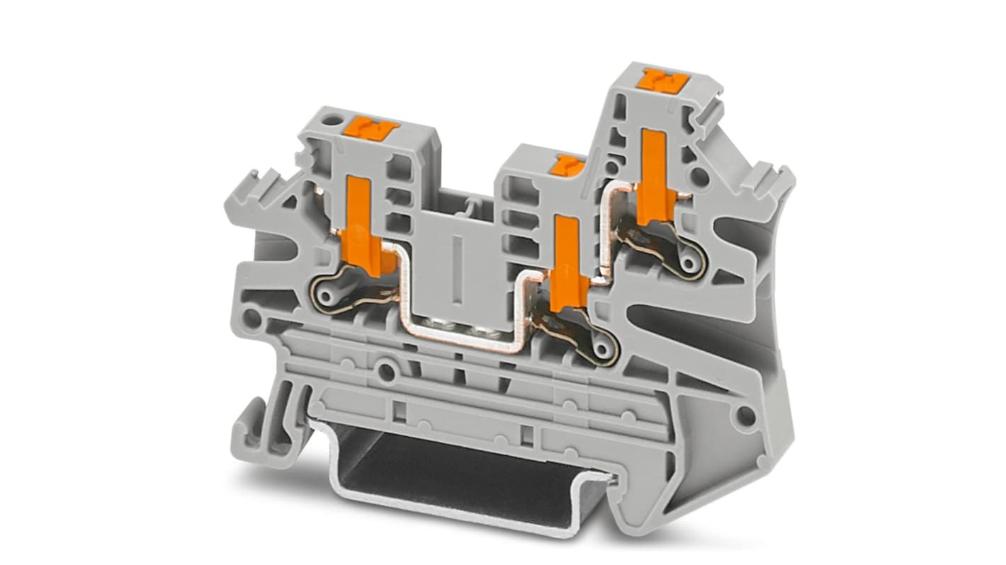 Morsettiera passante Phoenix Contact, Grigio, livello Singolo, 28A