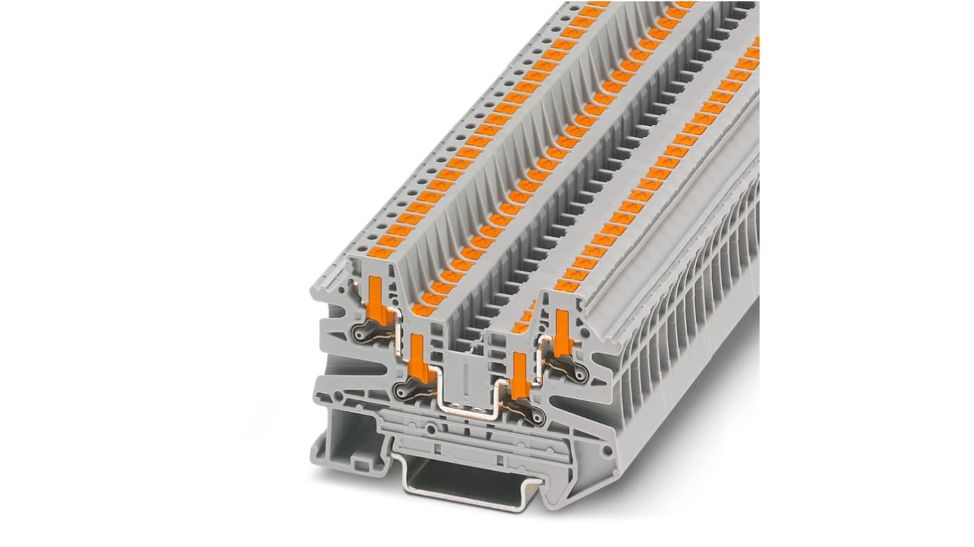 Phoenix Contact 1078999 PTV Series Grey, 0.14 → 2.5mm², Single-Level, Push In Termination, ATEX, IECEx