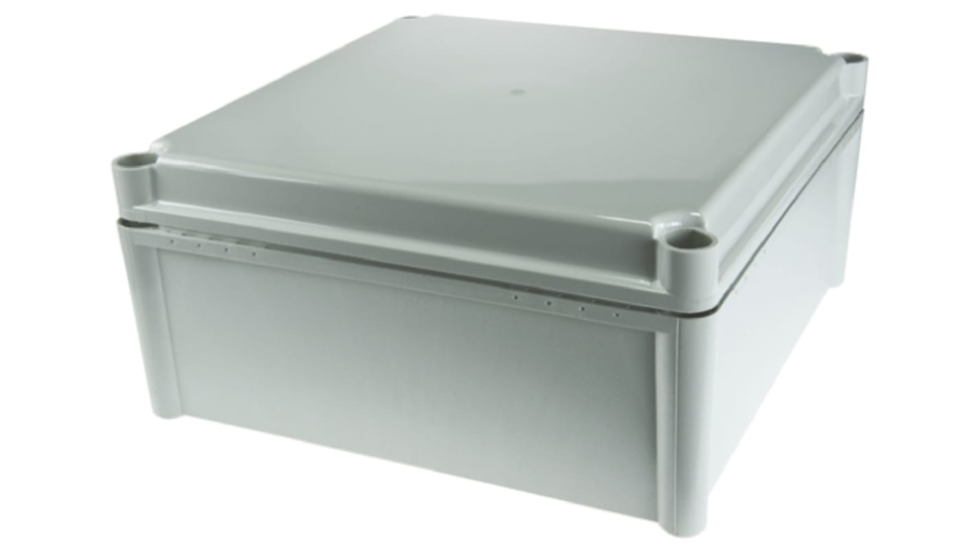 Fibox SOLID PC Series Grey Polycarbonate Enclosure, IP67, Grey Lid, 278 x 278 x 130mm