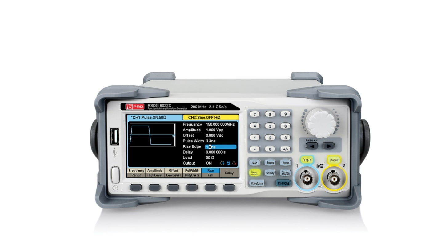RS PRO 任意波形発生器, 200MHz, 2.4Gsps, 1 μHz, USB | RS