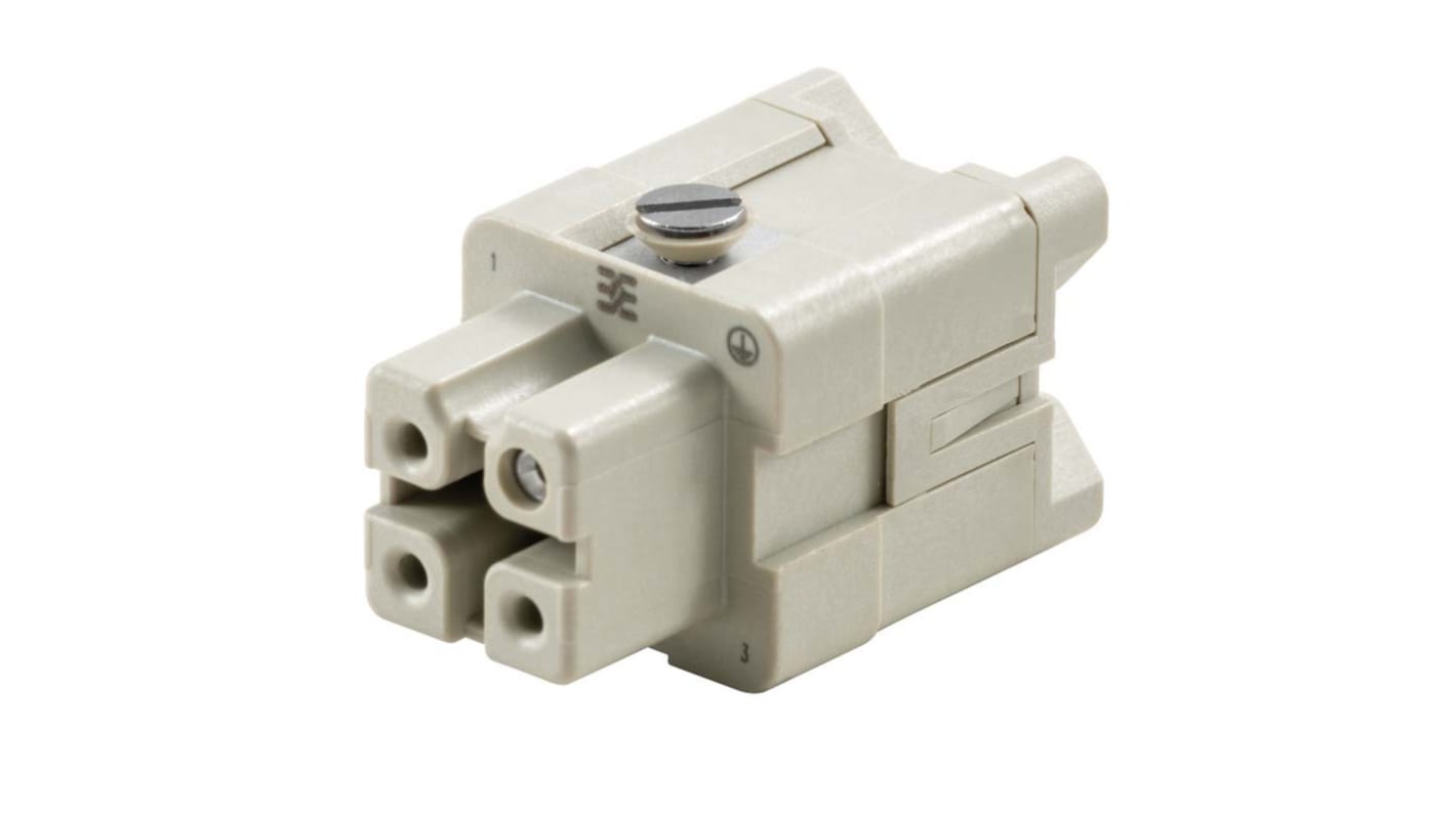 Weidmuller Heavy Duty Power Connector Module, 16A, Female, HA Series, 3 Contacts