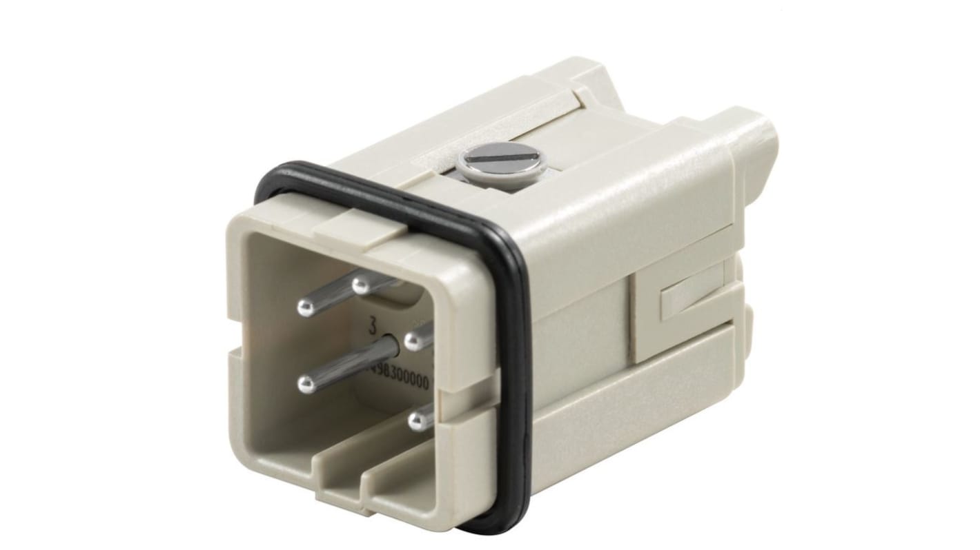 Inserto de conector de potencia Weidmuller Macho, serie HA