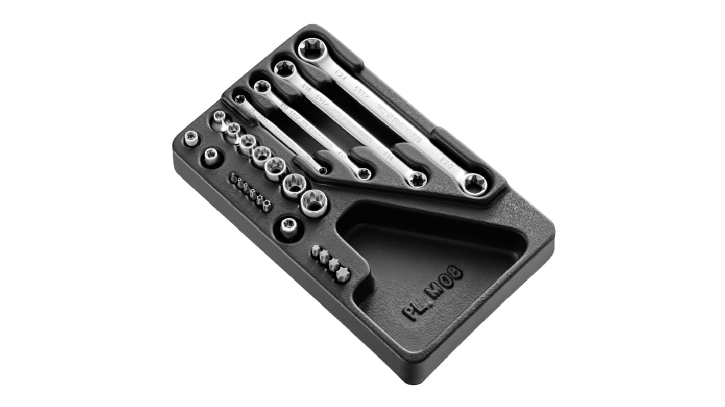 Facom 24-Piece Metric 1/2 in Standard Socket/Spanner/Bit Set , Torx