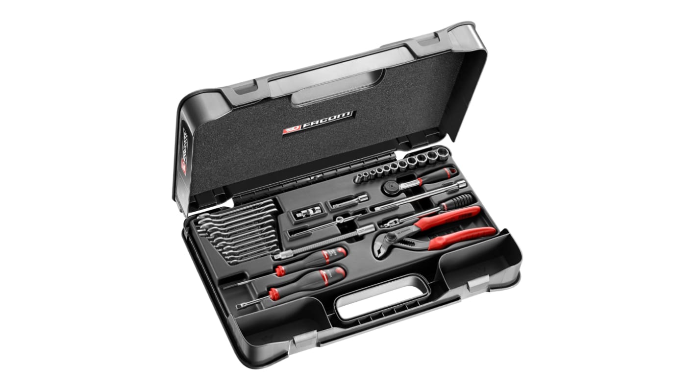 Facom 32-Piece Imperial 1/4 in Standard Socket/Spanner Set with Ratchet, 6 point