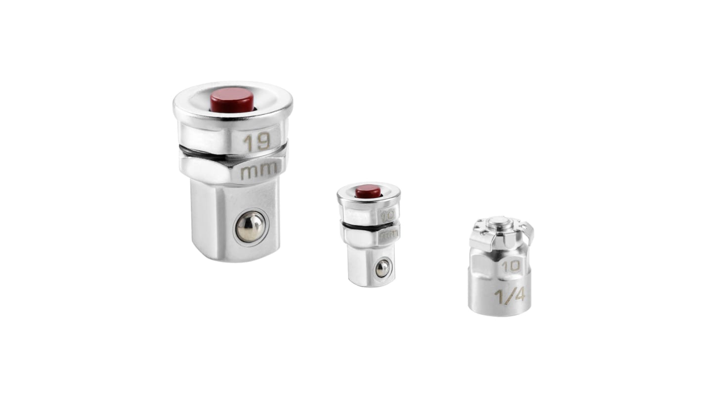 Facom 467.ADAPT10-19 1/2 in, 1/4 in Vierkant Steckschlüssel-Adapter-Satz , Stahl