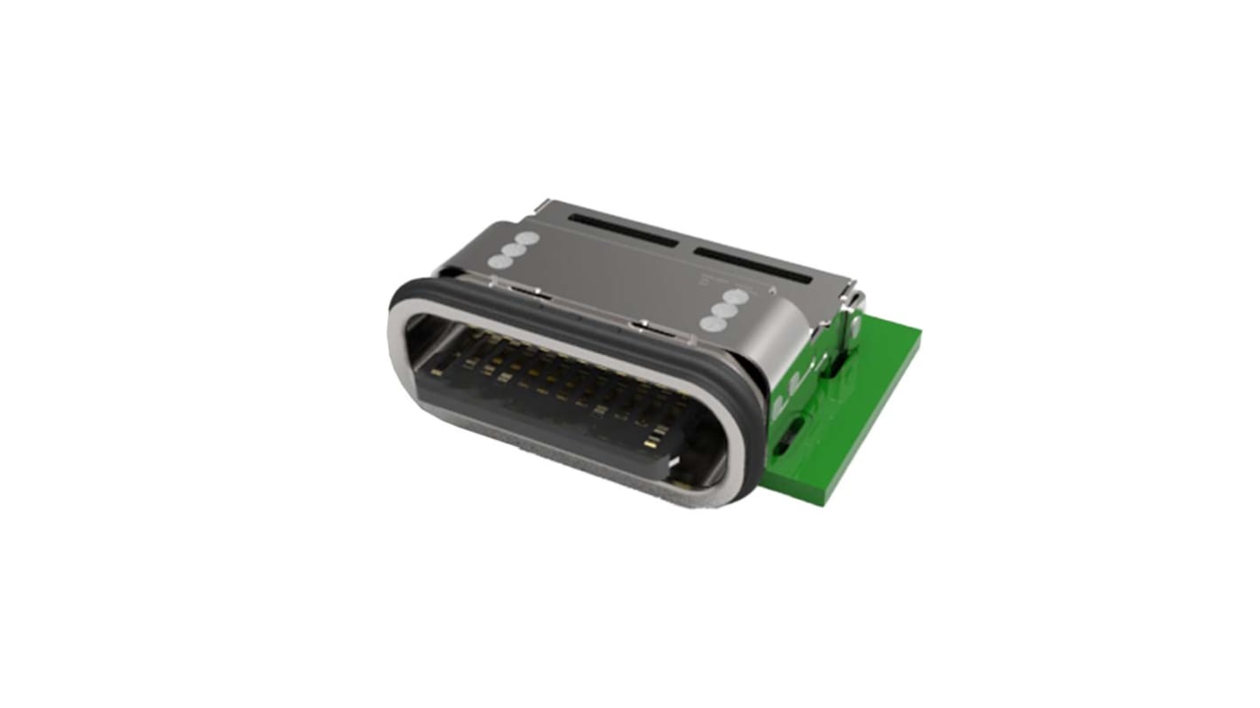 Conector USB TE Connectivity 2305018-2, Hembra, Ángulo de 90° , Montaje Superficial, Versión 3.1, 30,0 V., 5.0A 2305018
