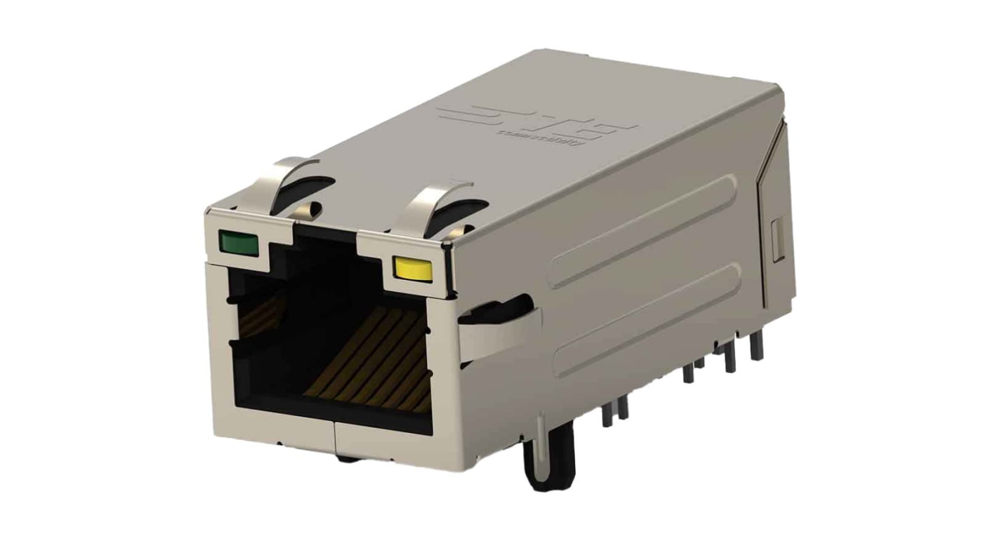 TE Connectivity RJ45超五类接口, THT安装, 1 x 1口, 8路, 直角, IP20, 2337992系列