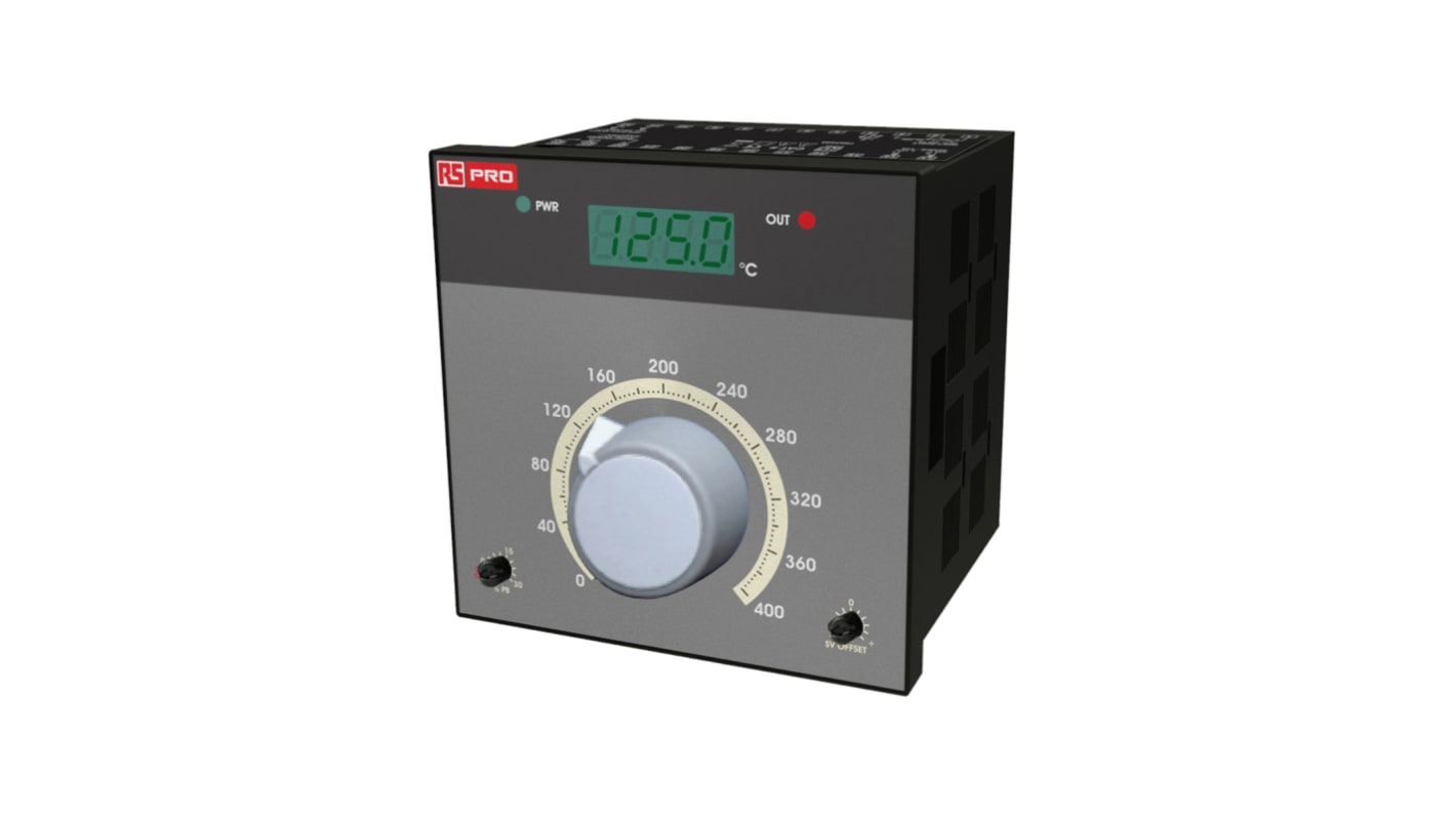 RS PRO PID Temperature Controller, 72 x 72mm 1 Input, 2 Output Relay, SSR, 230 V ac Supply Voltage