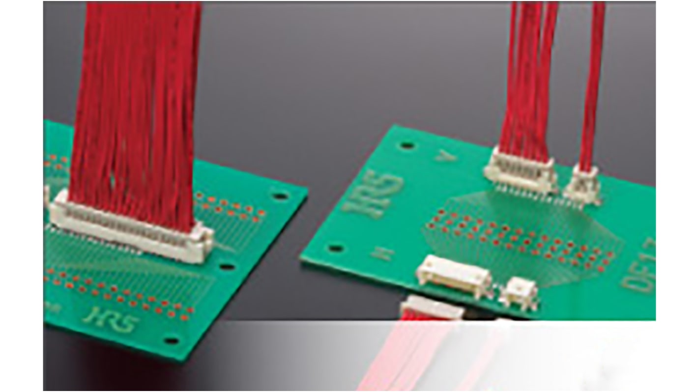 Hirose DF13 Series Right Angle Surface PCB Header, 2 Contact(s), 1.25 mm Pitch, 1 Row(s), Shrouded