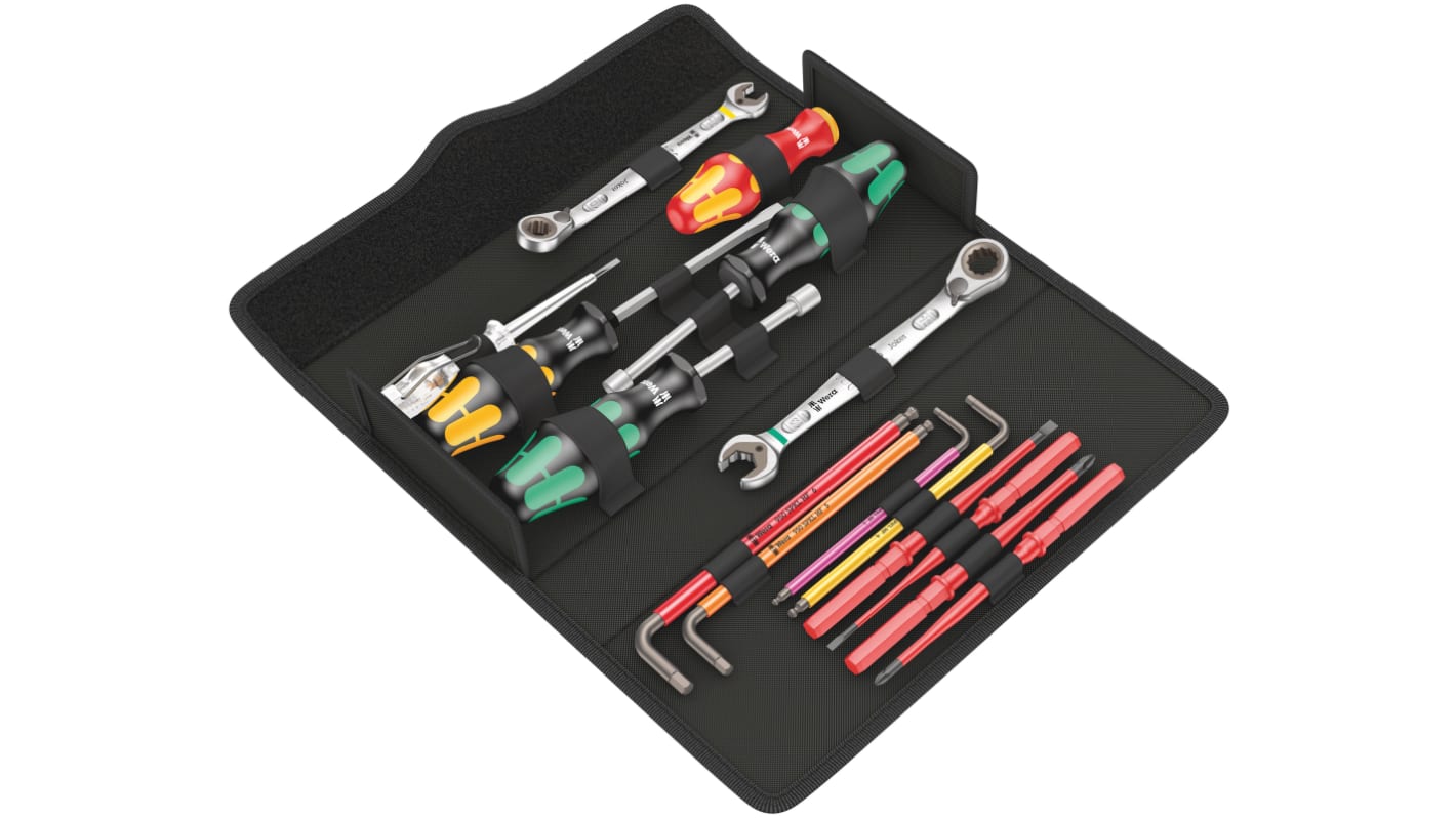 Wera 15 Piece Kraftform Kompakt SH 2 PlumbKit Tool Kit with Case, VDE Approved