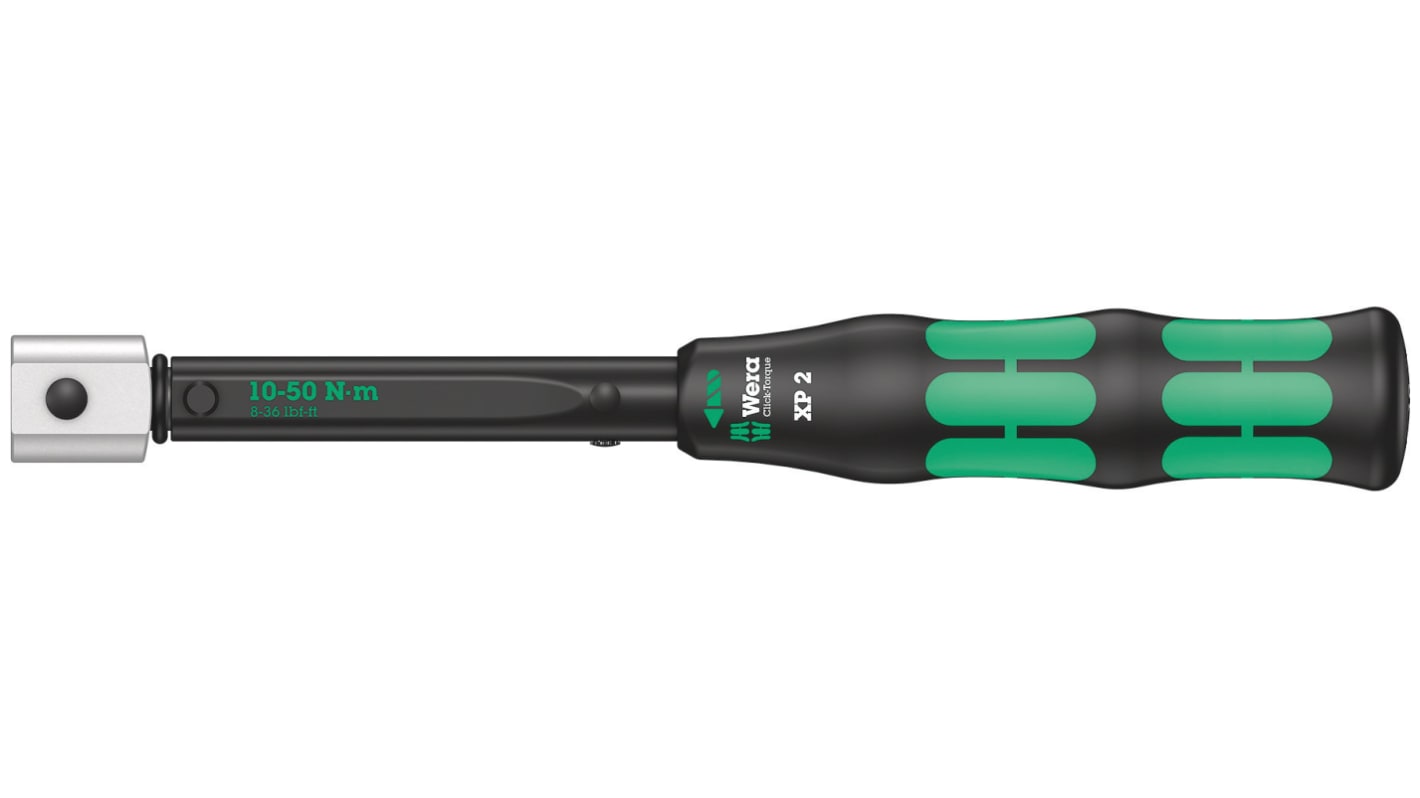 Wera Click-Torque XP 2 Click Torque Wrench, 10 → 50Nm, Square Drive, 9 x 12mm Insert