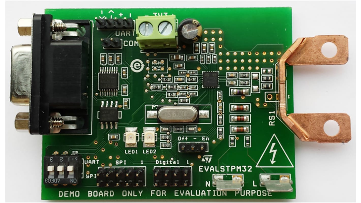 STMicroelectronics Single-Phase Energy Metering Evaluation Board for STEVAL-IPE023V1 for Shunt Current Sensor Based on
