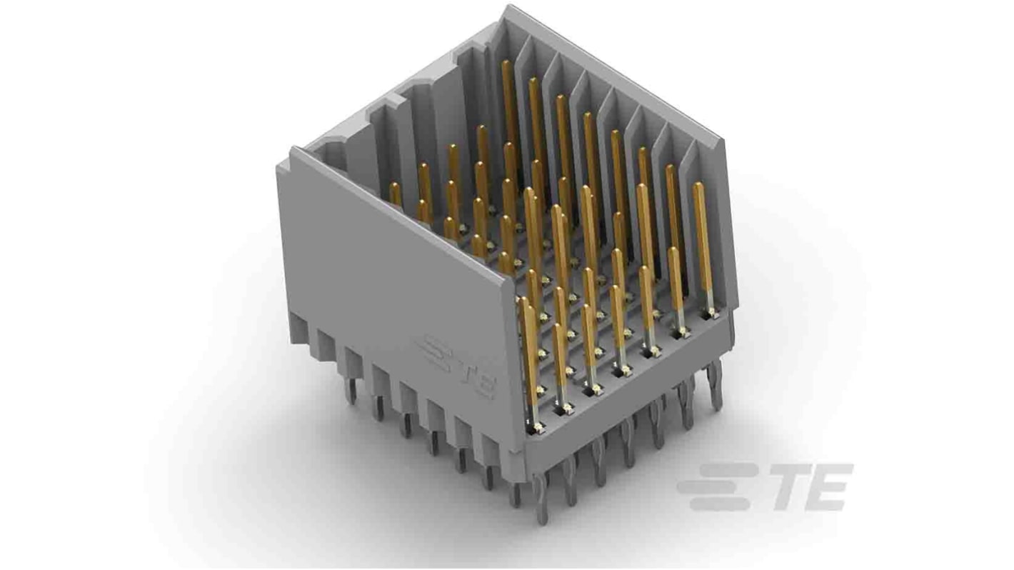 Connettore backplane TE Connectivity serie Z-PACK HM Maschio, 40 vie, 5 file, passo 2mm, a A pressione Montaggio con