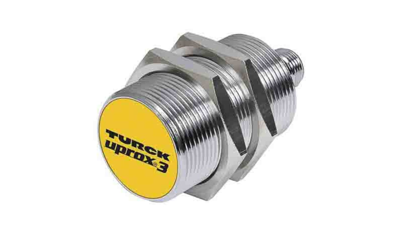 Turck Inductive Barrel-Style Proximity Sensor, M30 x 1.5, 20 mm Detection, PNP & NPN Output, 10 → 30 V dc, IP68