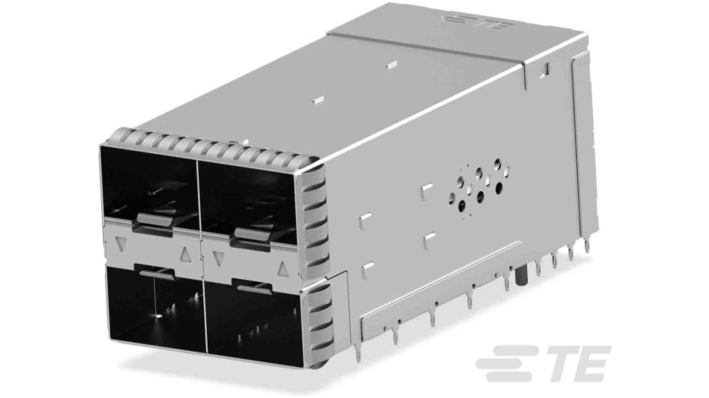 TE Connectivity SFP56 Connector & Cage Female 4-Port 20-Position, 2343522-5