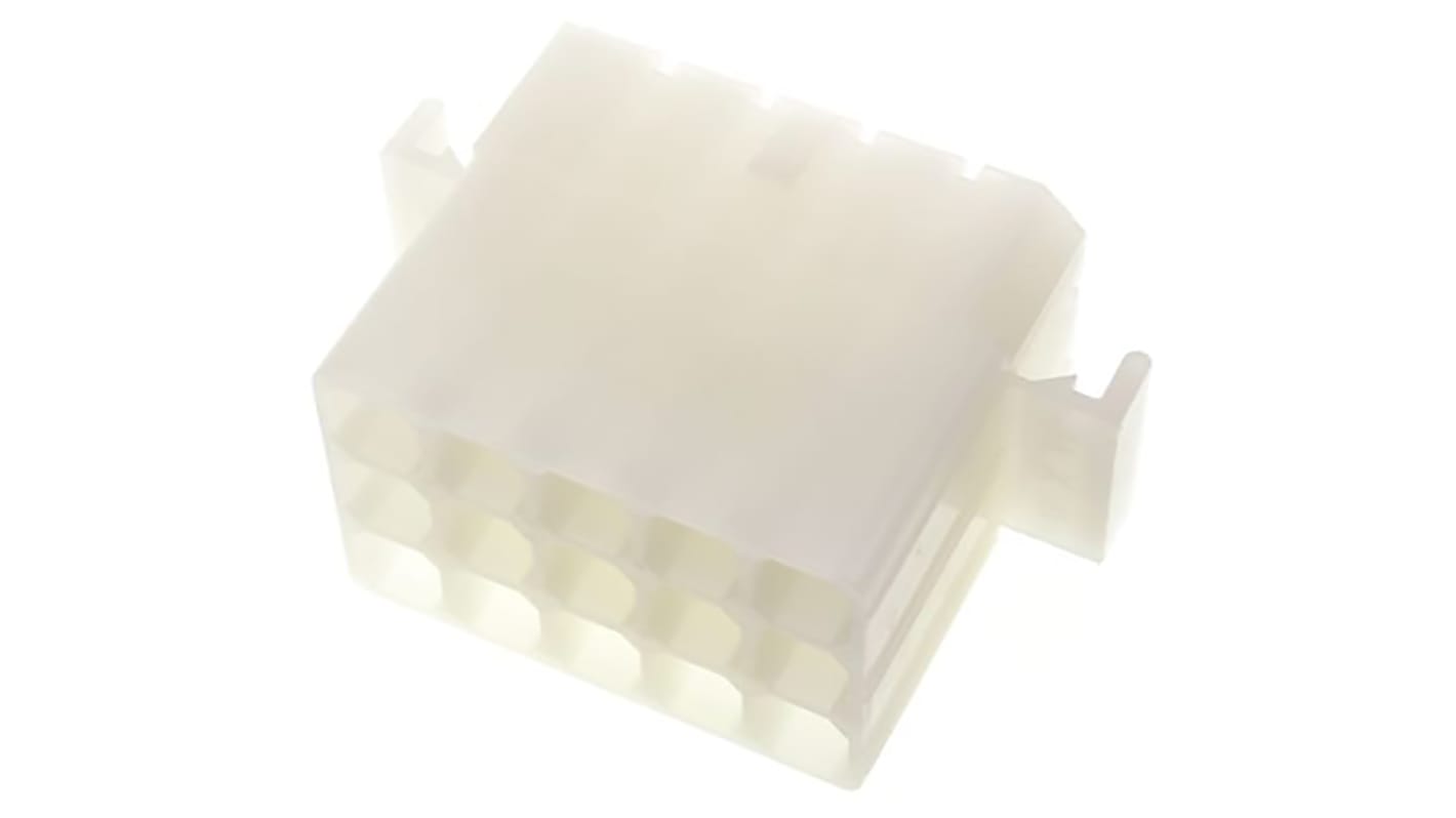 Molex, Standard .093" Male Crimp Connector Housing, 2.36mm Pitch, 15 Way, 3 Row