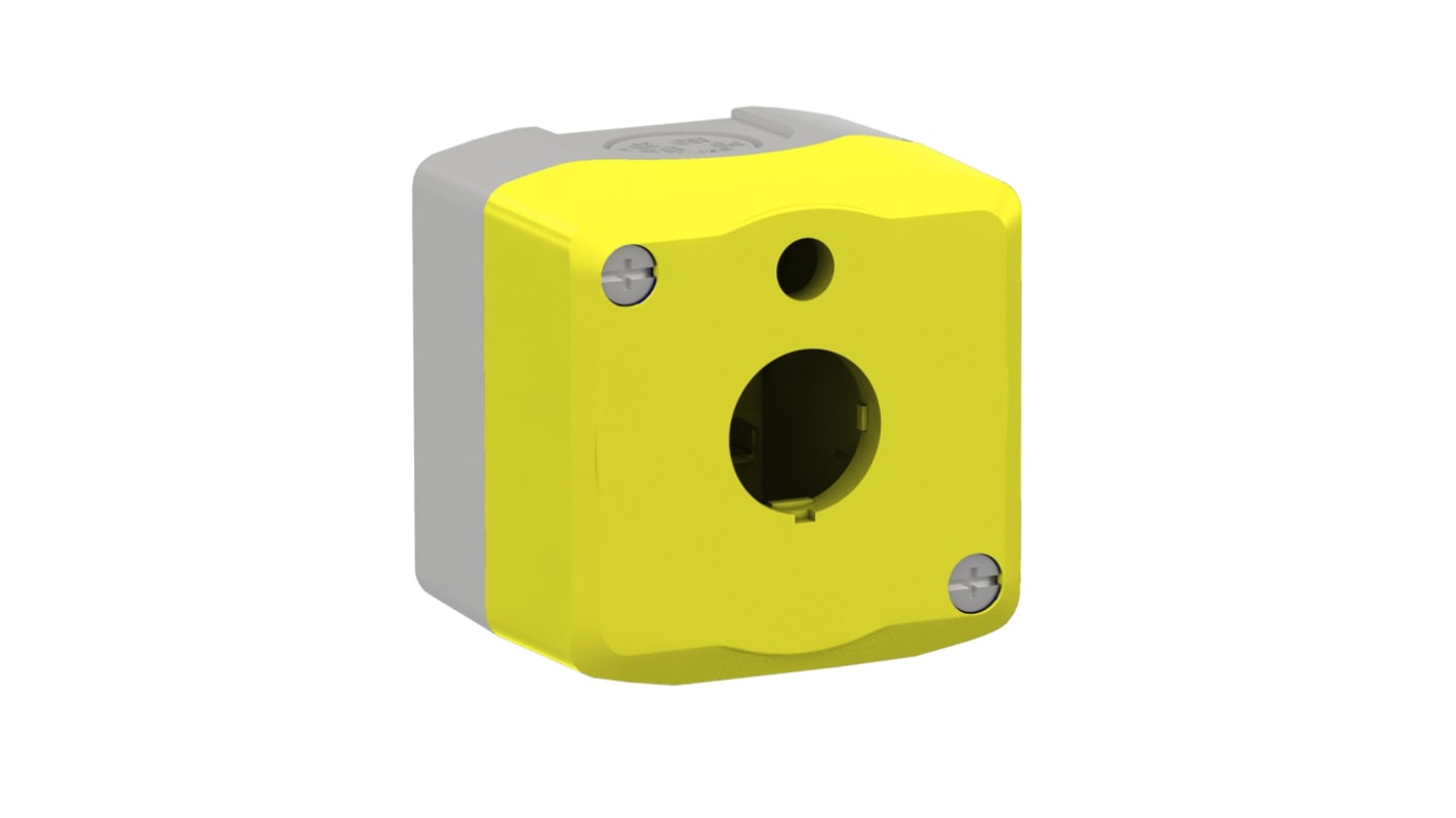 Schneider Electric Yellow PC Harmony XALK Control Station Enclosure - 1 Hole 22mm Diameter