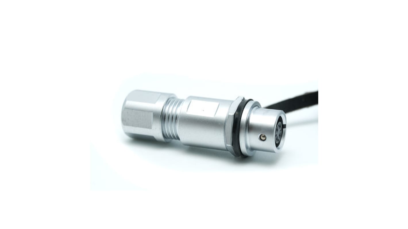 Conector circular RS PRO hembra de 4 vías hembra, montaje aéreo, IP67