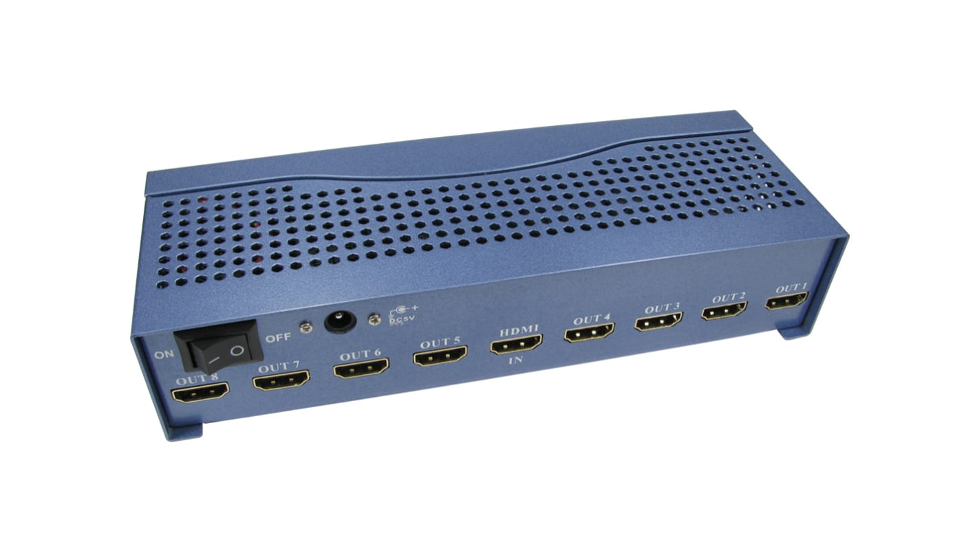 NewLink HDMI Splitter HDMI 8-Port, 4000 1 Videoeingänge 8 Videoausgänge