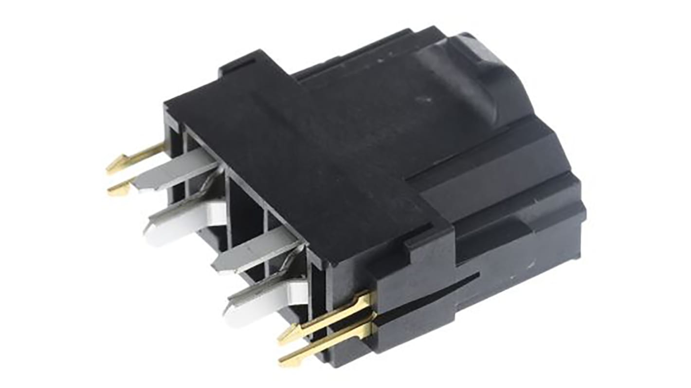 Conector macho para PCB Molex serie Mini-Fit Sr. de 4 vías, 1 fila, paso 10.0mm, para soldar, Montaje en orificio