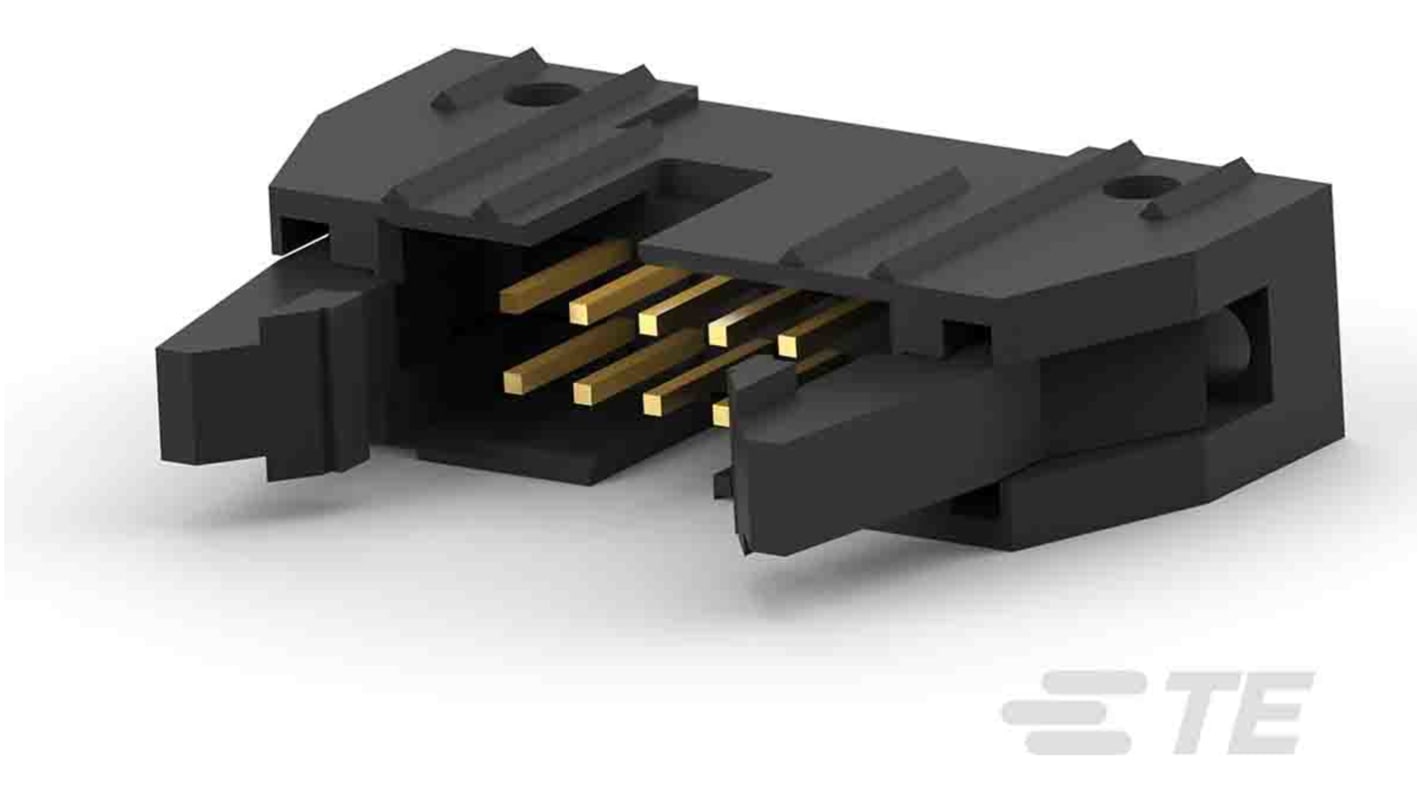 File di contatti PCB TE Connectivity, 10 vie, 2 file, passo 2.54mm