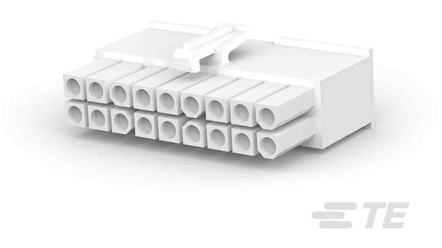 TE Connectivity Mini-Universal MATE-N-LOK Leiterplattensteckverbinder Gehäuse Stecker 4.14mm, 18-polig / 2-reihig,